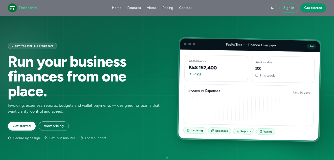 Fedhatrack - Financial Transaction Platform